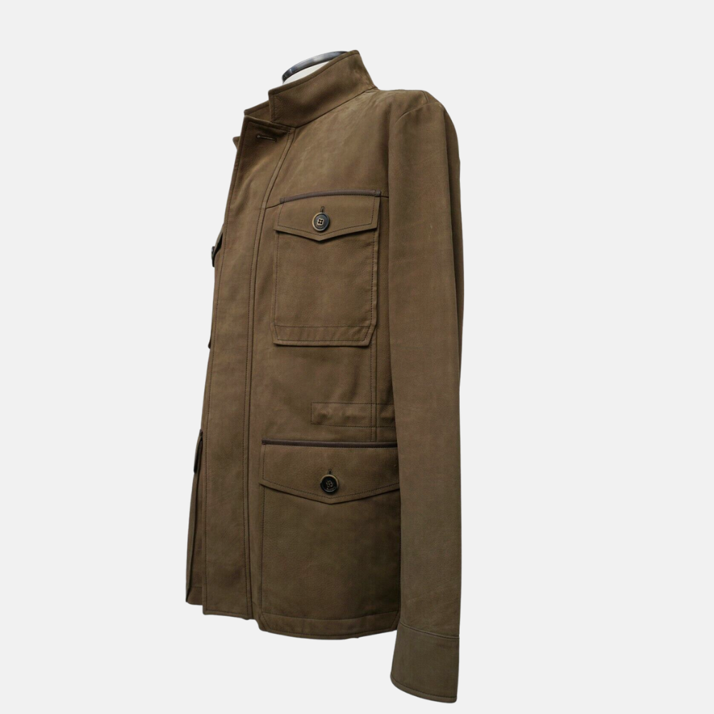 Olive Jacket made of Leather (EU 54)