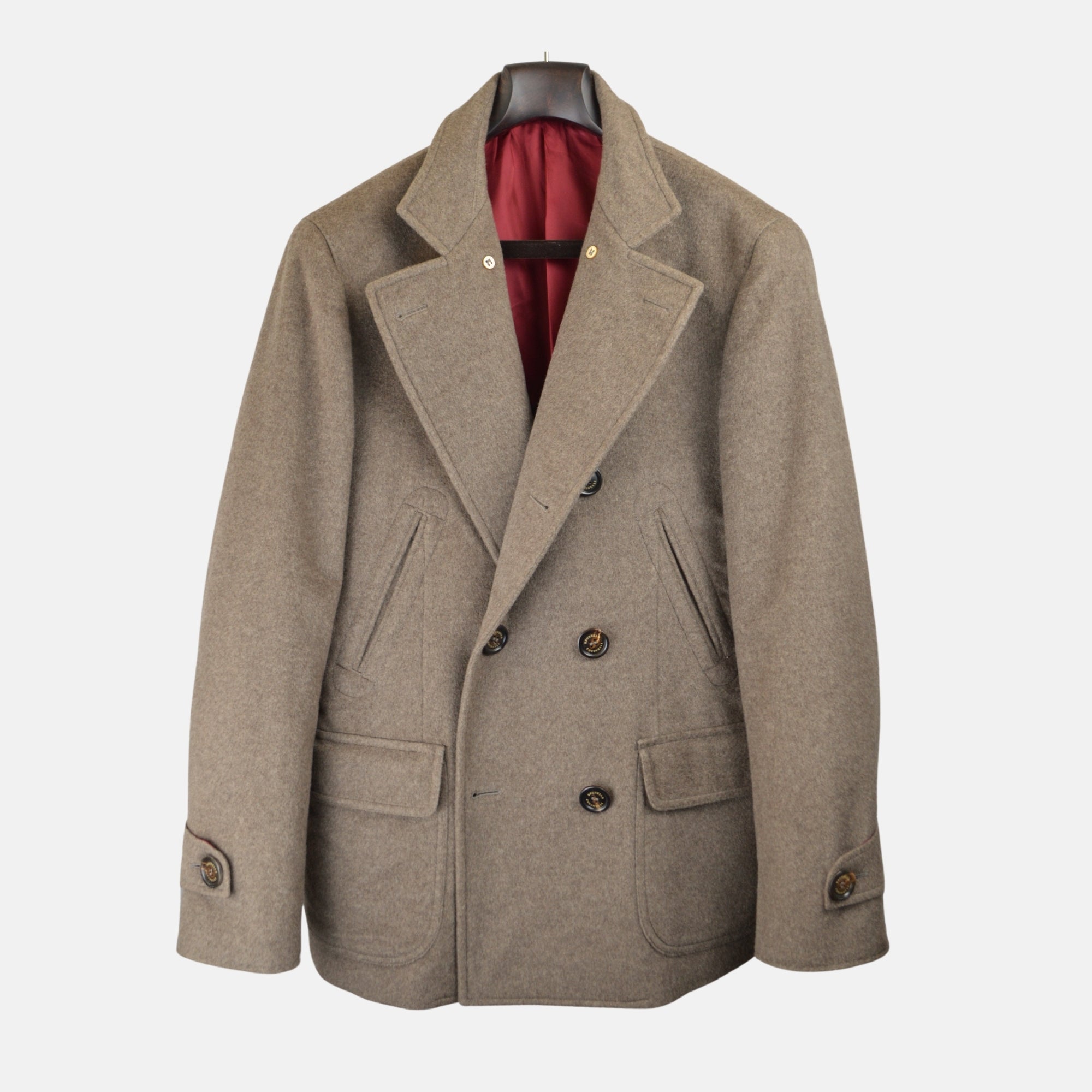 Brown Pea Coat made of Cashmere (EU 50)