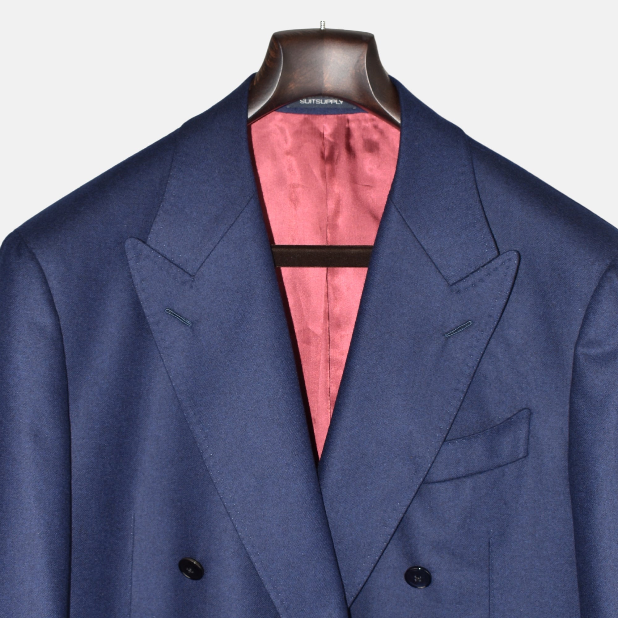 Navy Double Breasted Suit made of Wool (EU 52L)
