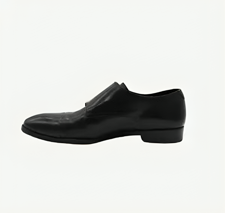 Schwarze Doppelmonks aus Leder (EU 39,5)