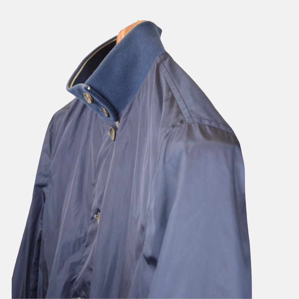 Blue/Grey Reversible Blouson made of Cotton/Polyamide (EU 46)