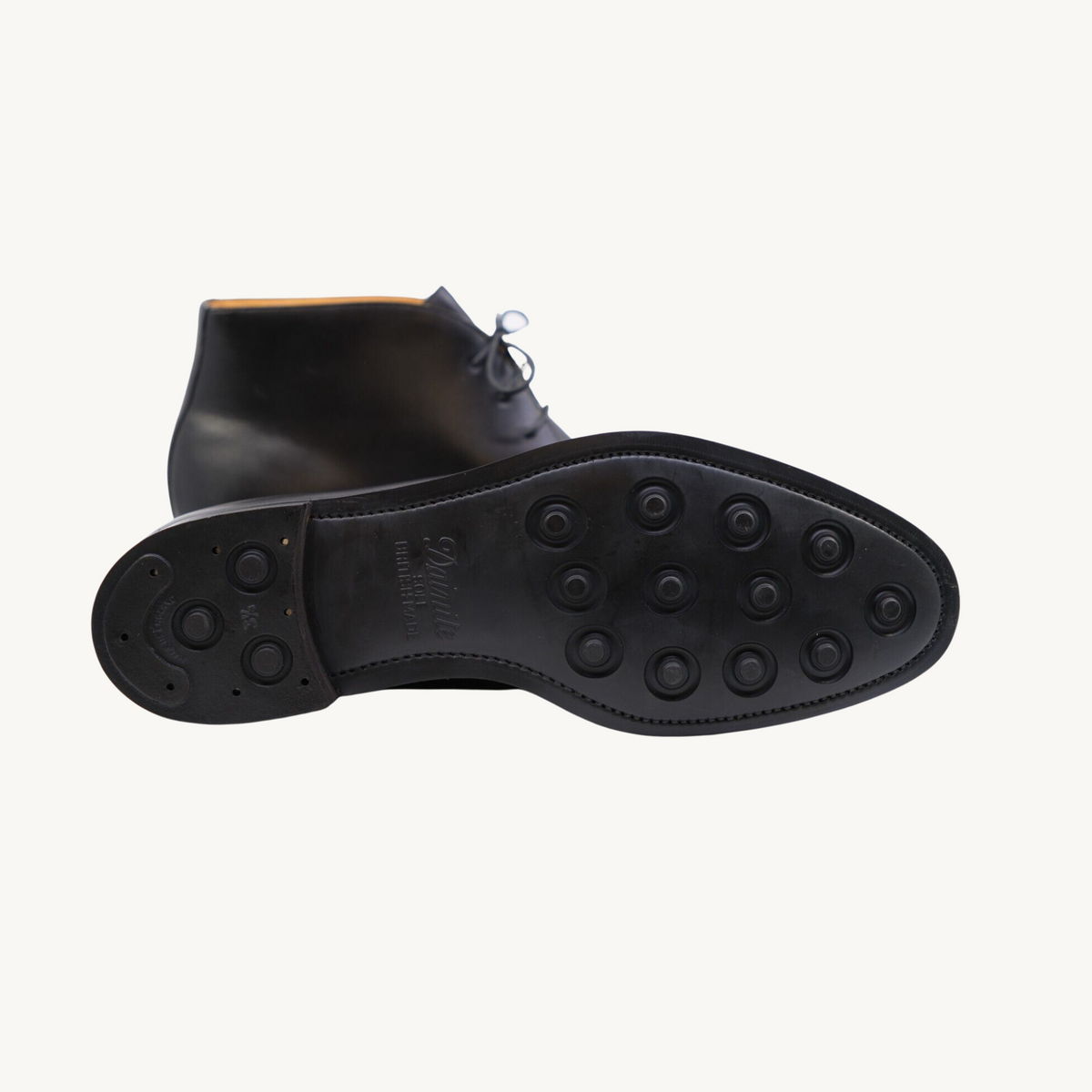Schwarze Chukka-Boots aus Leder (EU 46,5)