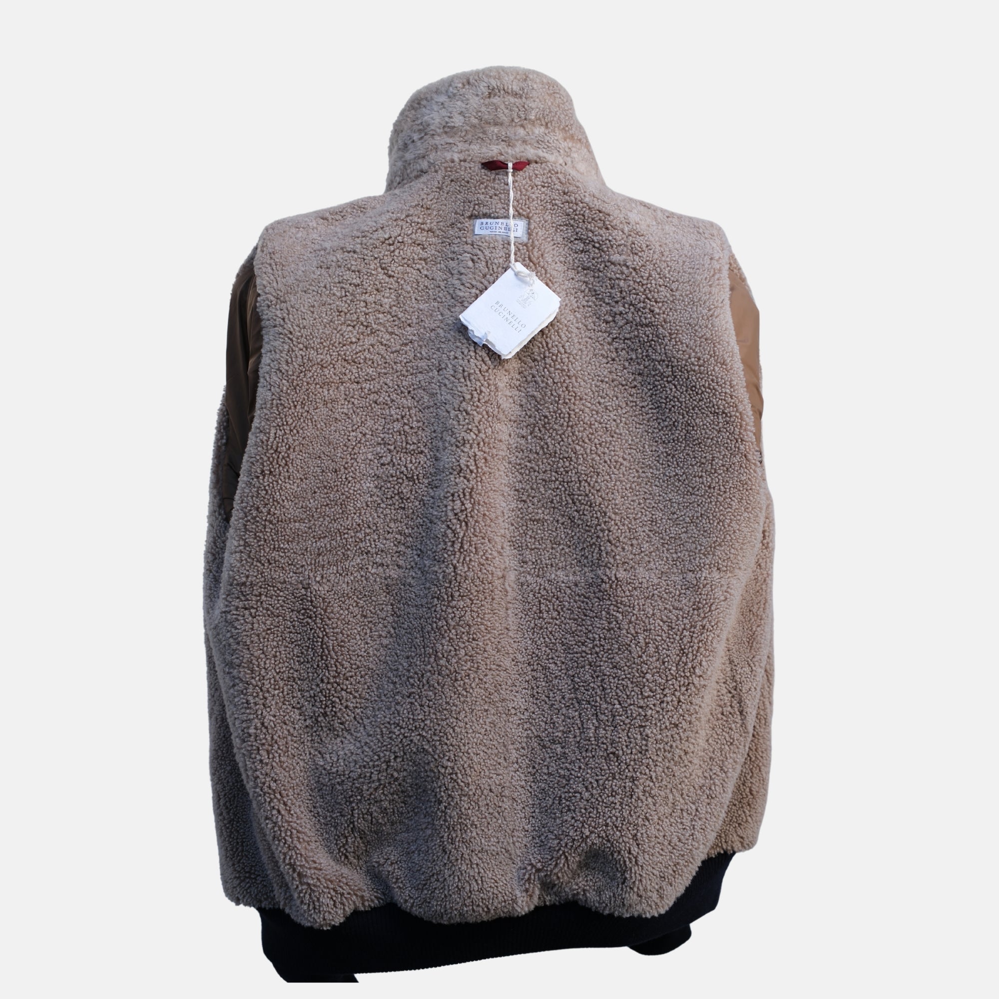 Navy Shearling Blouson made of Vicuna (EU 50)