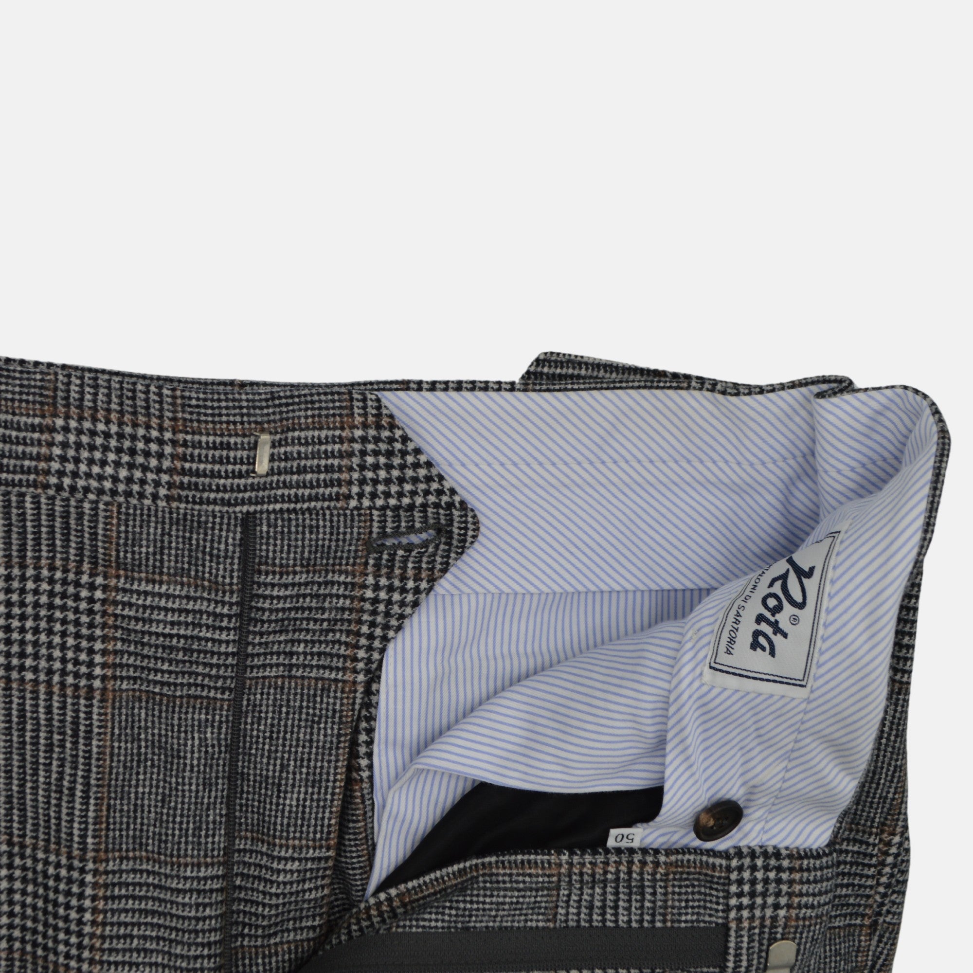 Multicolored Checked Trousers made of Wool (EU 50)