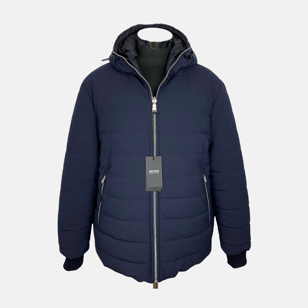 Navy/Black Jacket made of Polyester/Viscose/Elastane/Polyester (EU 56)