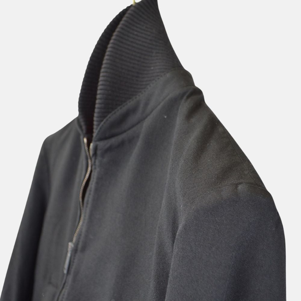 Black Bomber Jacket made of Wool/Mohair (EU 48/50)