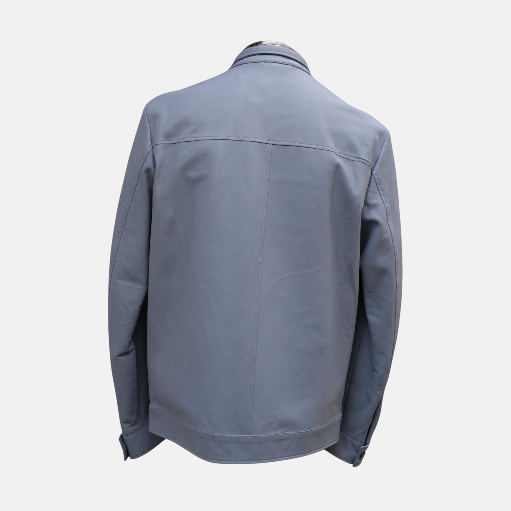Light Blue Leather Jacket (M)