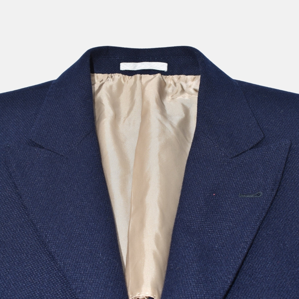 Marineblauer Blazer aus Kaschmir/Seide (EU 48)