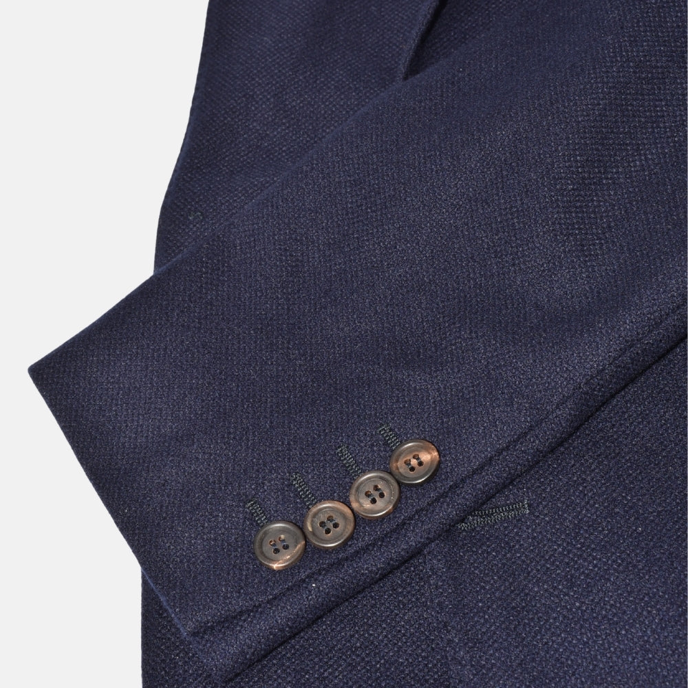 Marineblauer Blazer aus Kaschmir/Seide (EU 48)