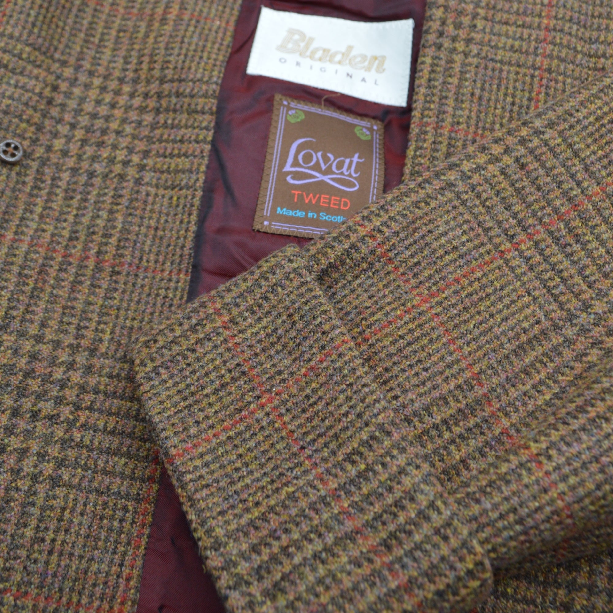 Brown Checked Coat made of Virgin Wool (EU 50)