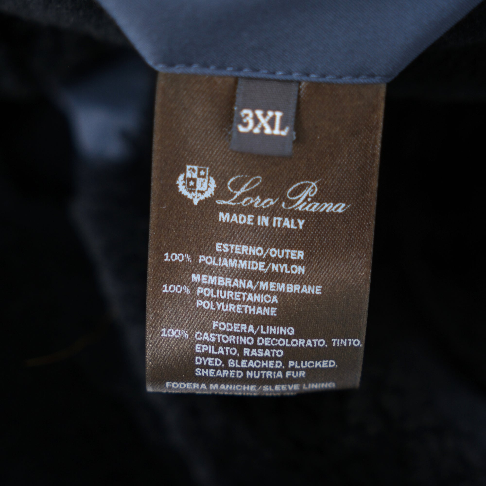 Blue Hooded Jacket made of Polyamide (3XL)