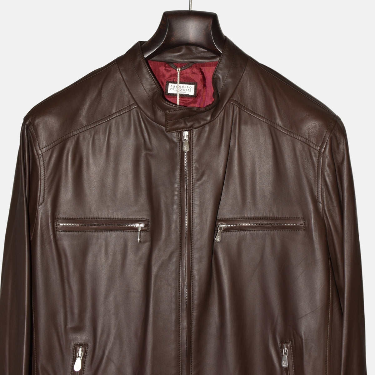 Braune Lederjacke (XL)