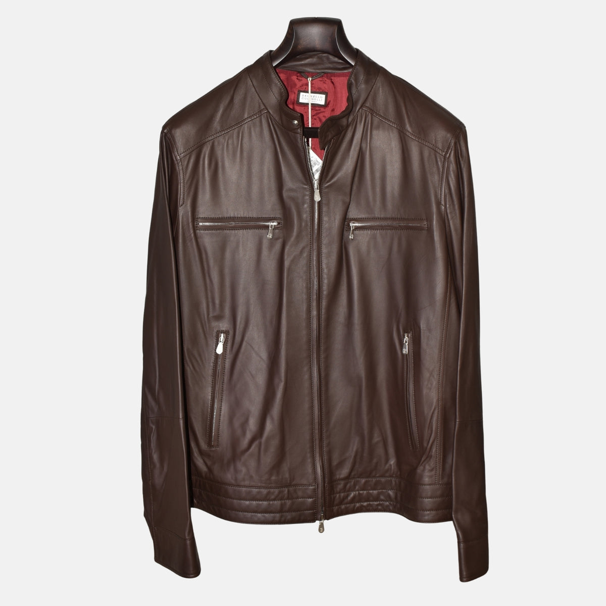 Braune Lederjacke (XL)