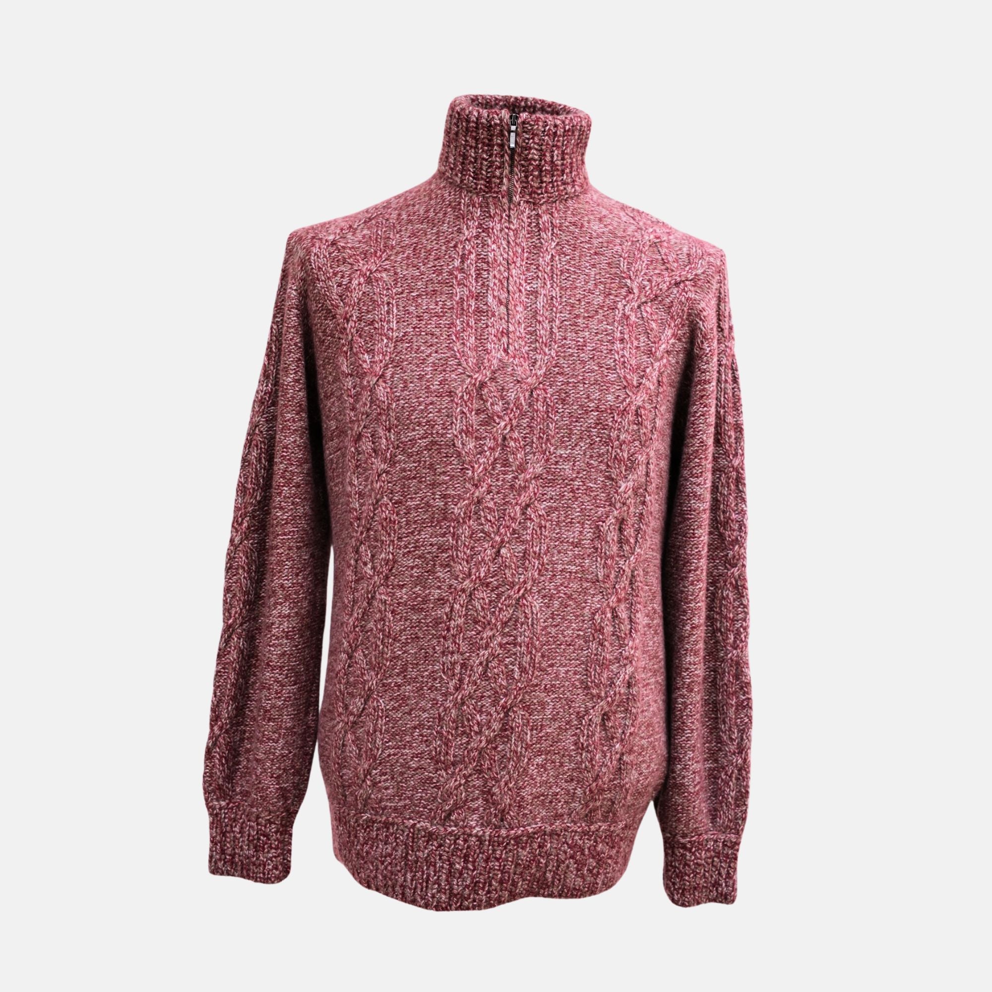 Red/Grey Patterned Jacket made of Baby Cashmere (EU 56)