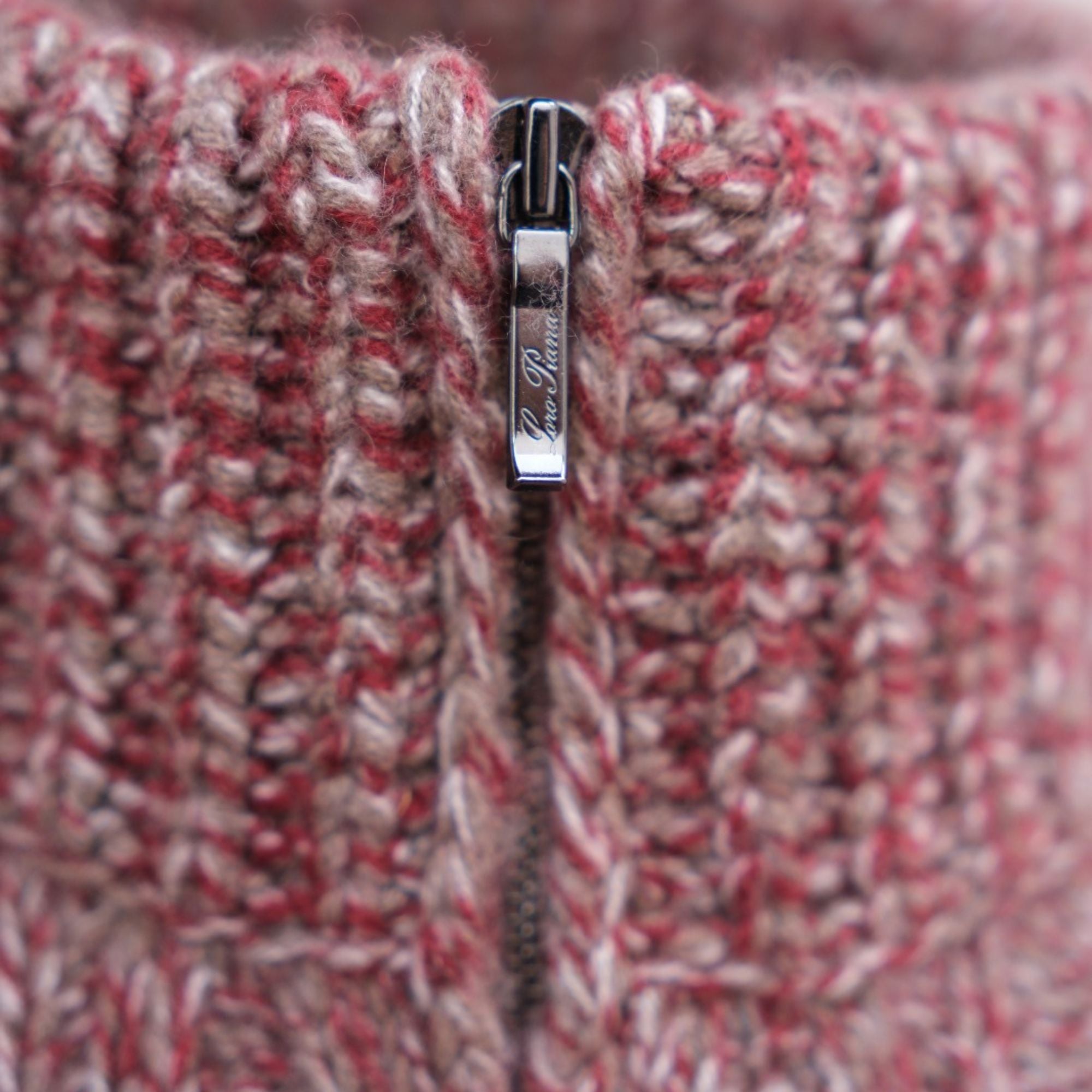 Red/Grey Patterned Jacket made of Baby Cashmere (EU 56)