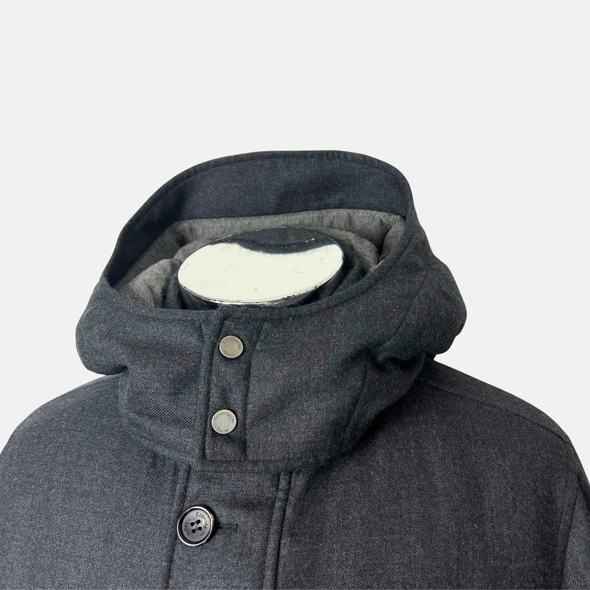 Anthracite  Down Jacket made of Cashmere (EU 48)