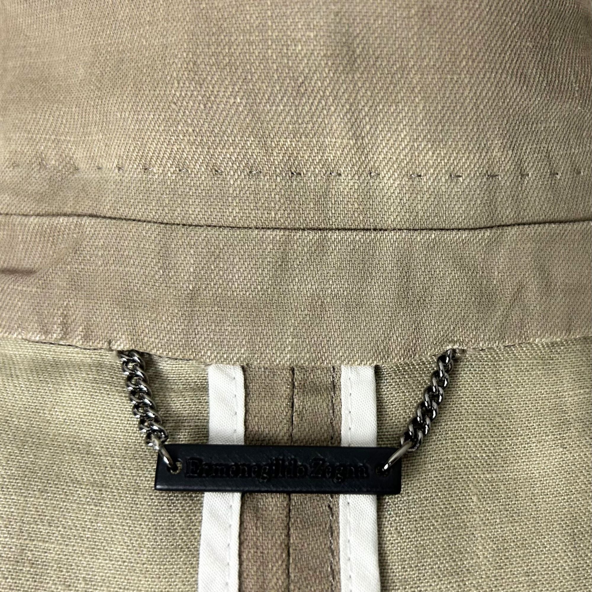 Khaki Blazer made of Linen (EU 52)