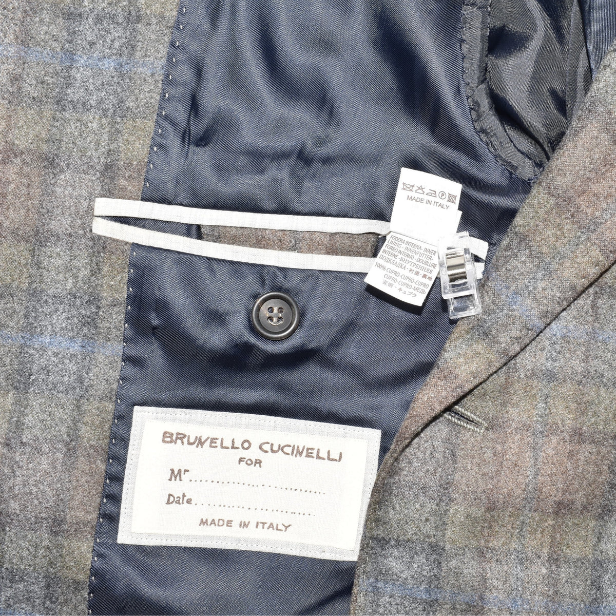 Checked Green Blazer Wool/Cashmere