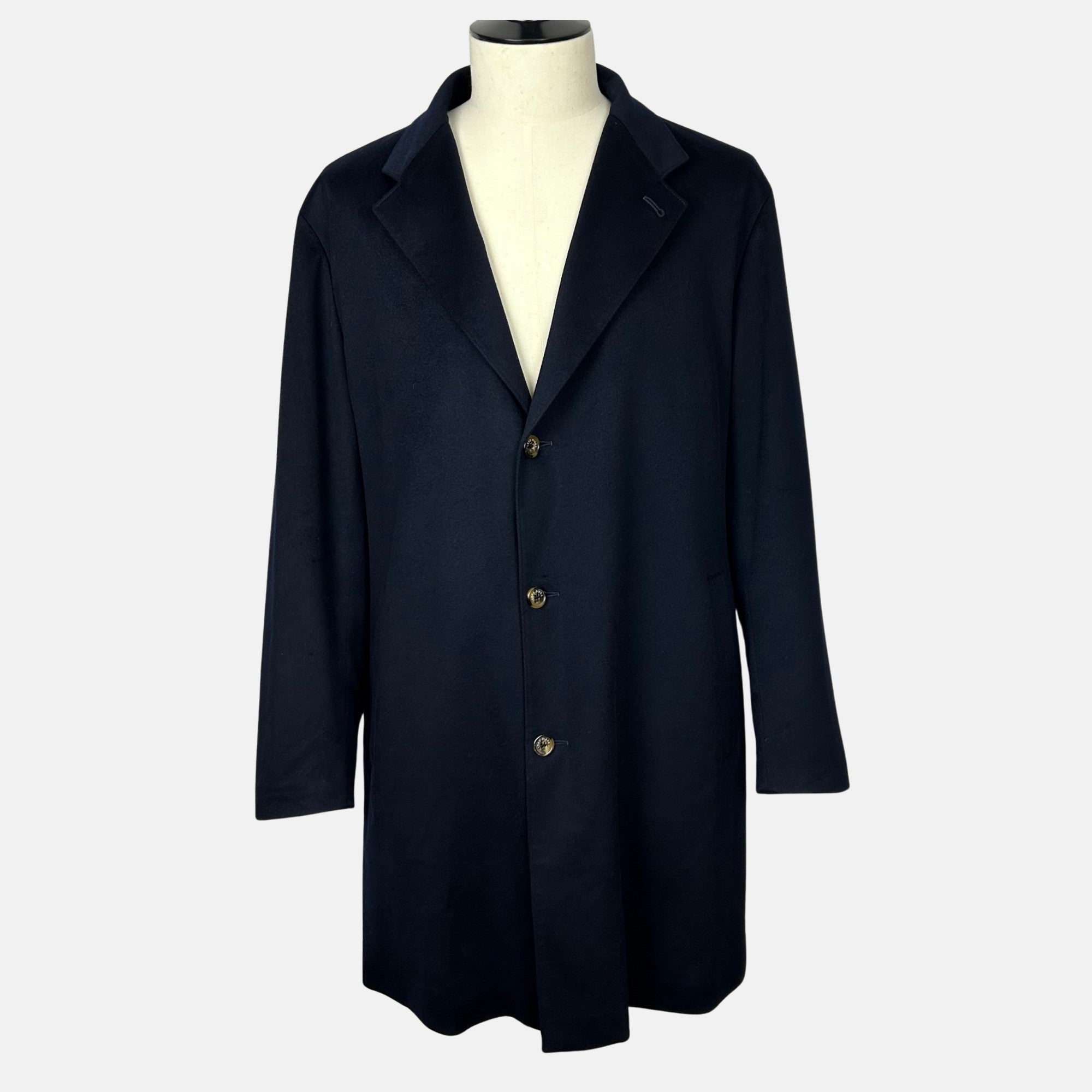 Navy Blue Cashmere Coat (EU 56)