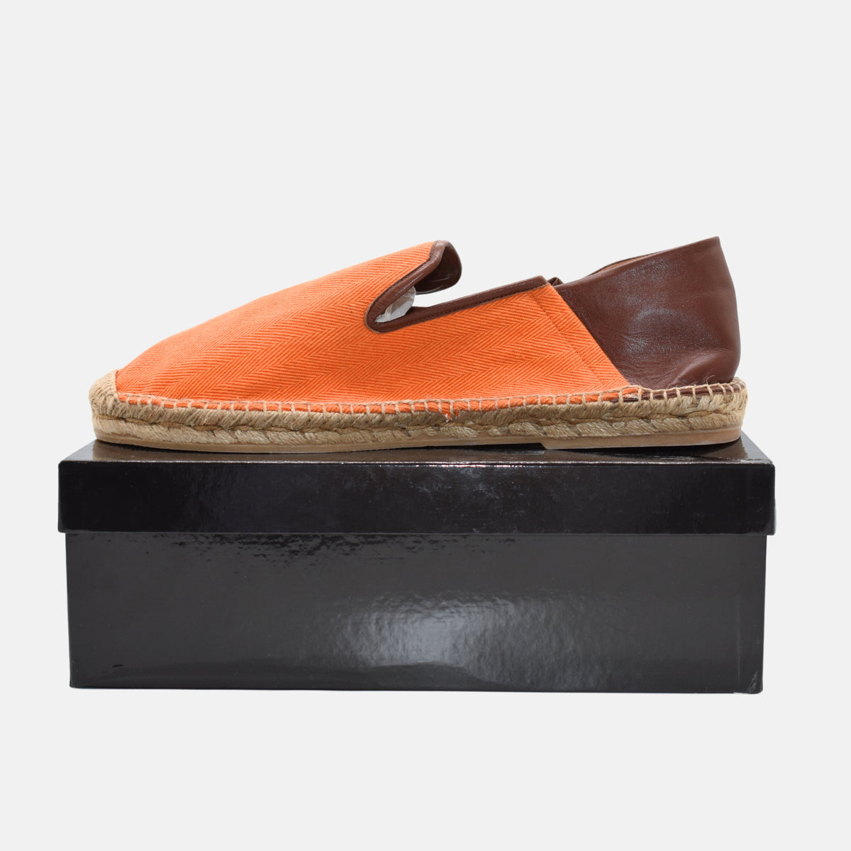 Orange/Brown Espandrilles made of Cotton/Leather (EU 45)