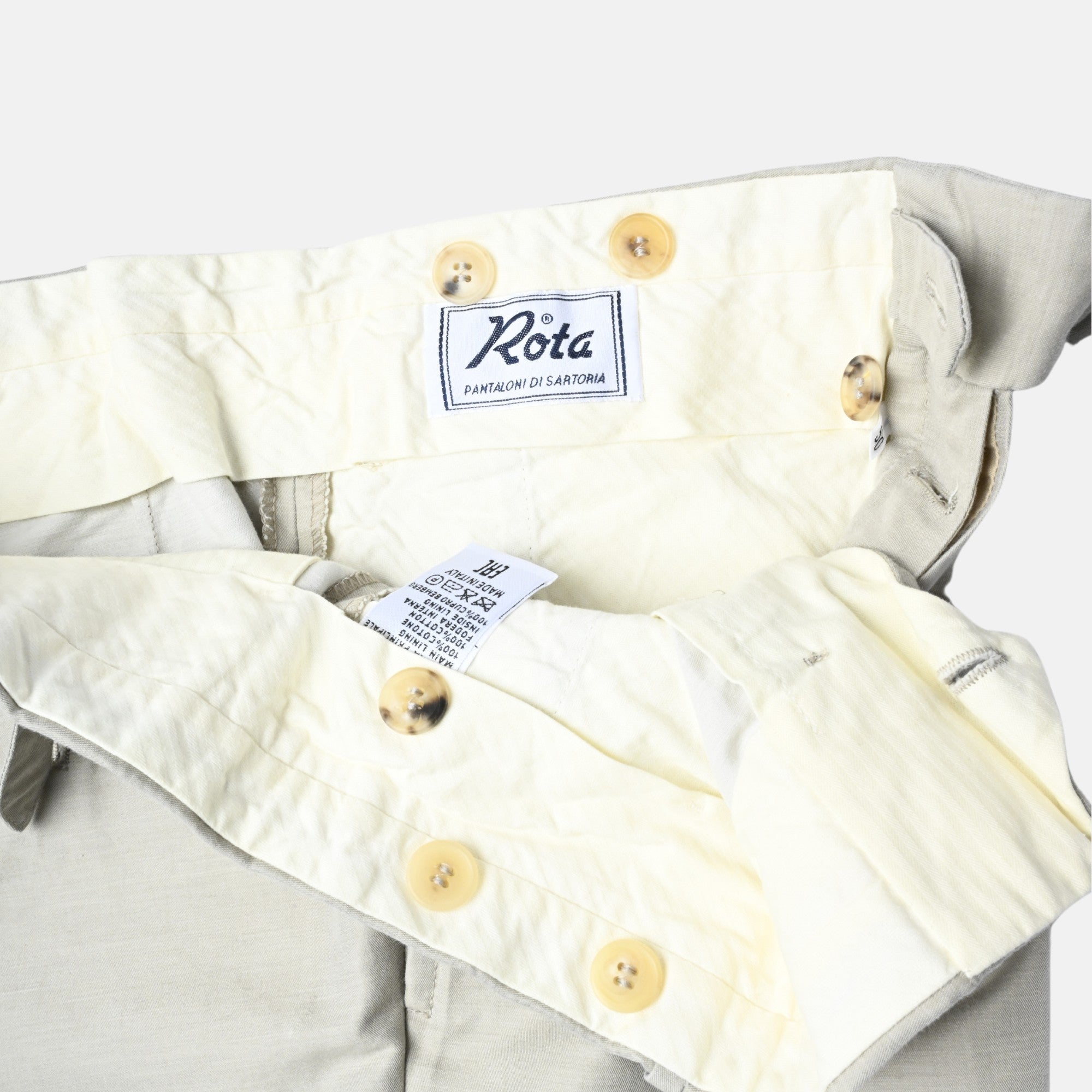 Beige/Grey Pants made of Cotton (EU 46)