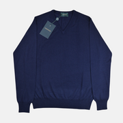 Navy Blue Sweater made of Merino Wool (EU 46)