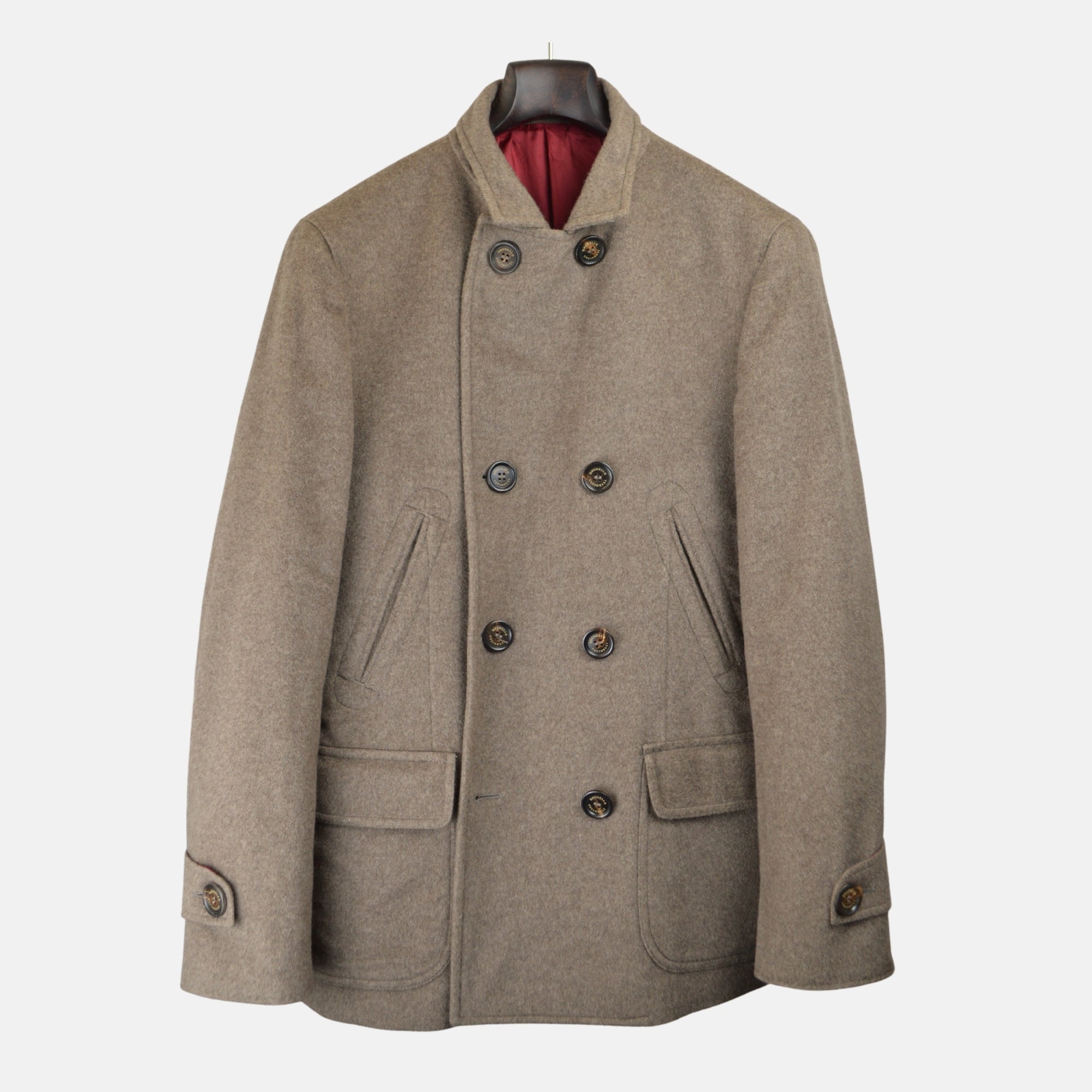 Brown Pea Coat made of Cashmere (EU 50)