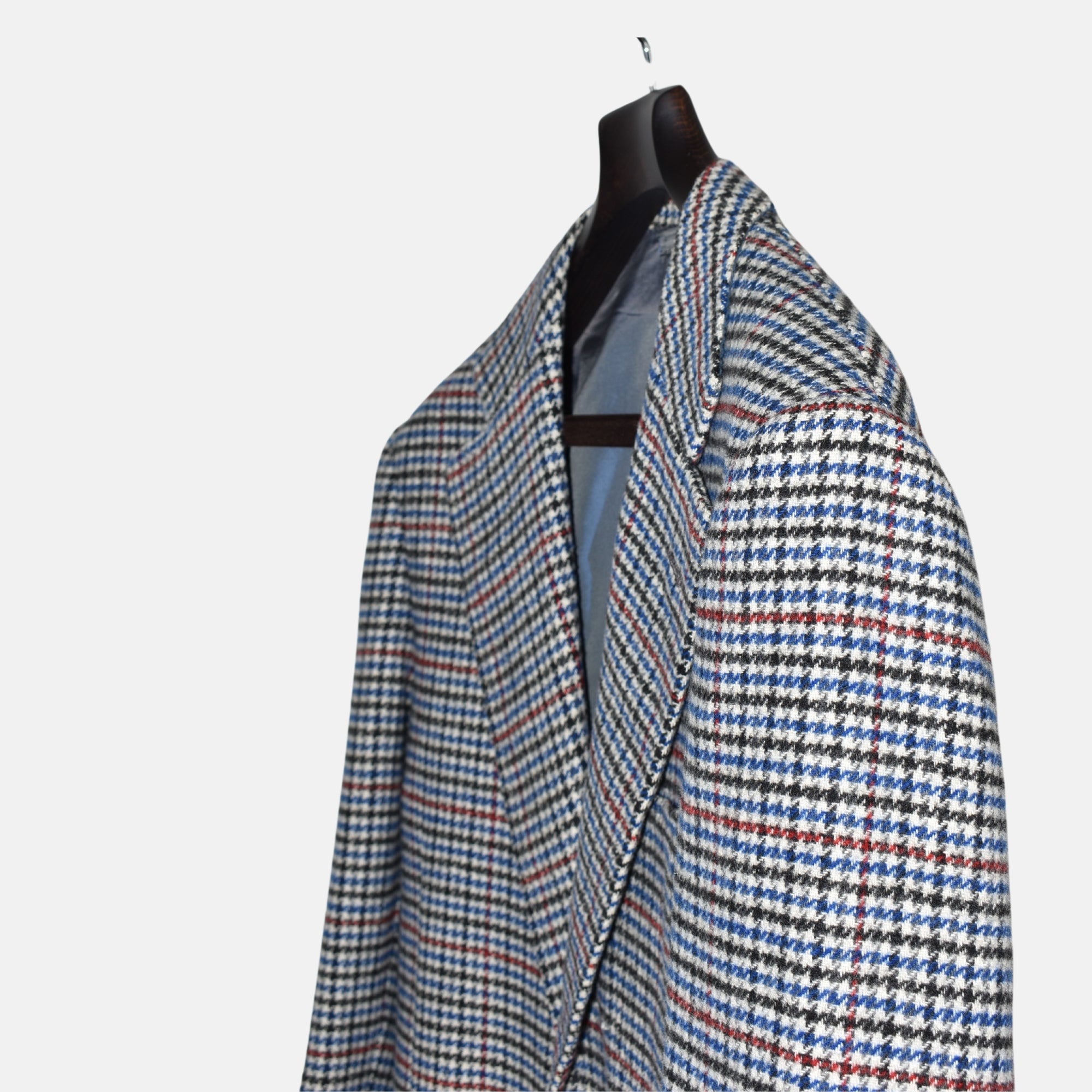Multicoloured Houndstooth Patterned Blazer made of Wool (EU 52L)