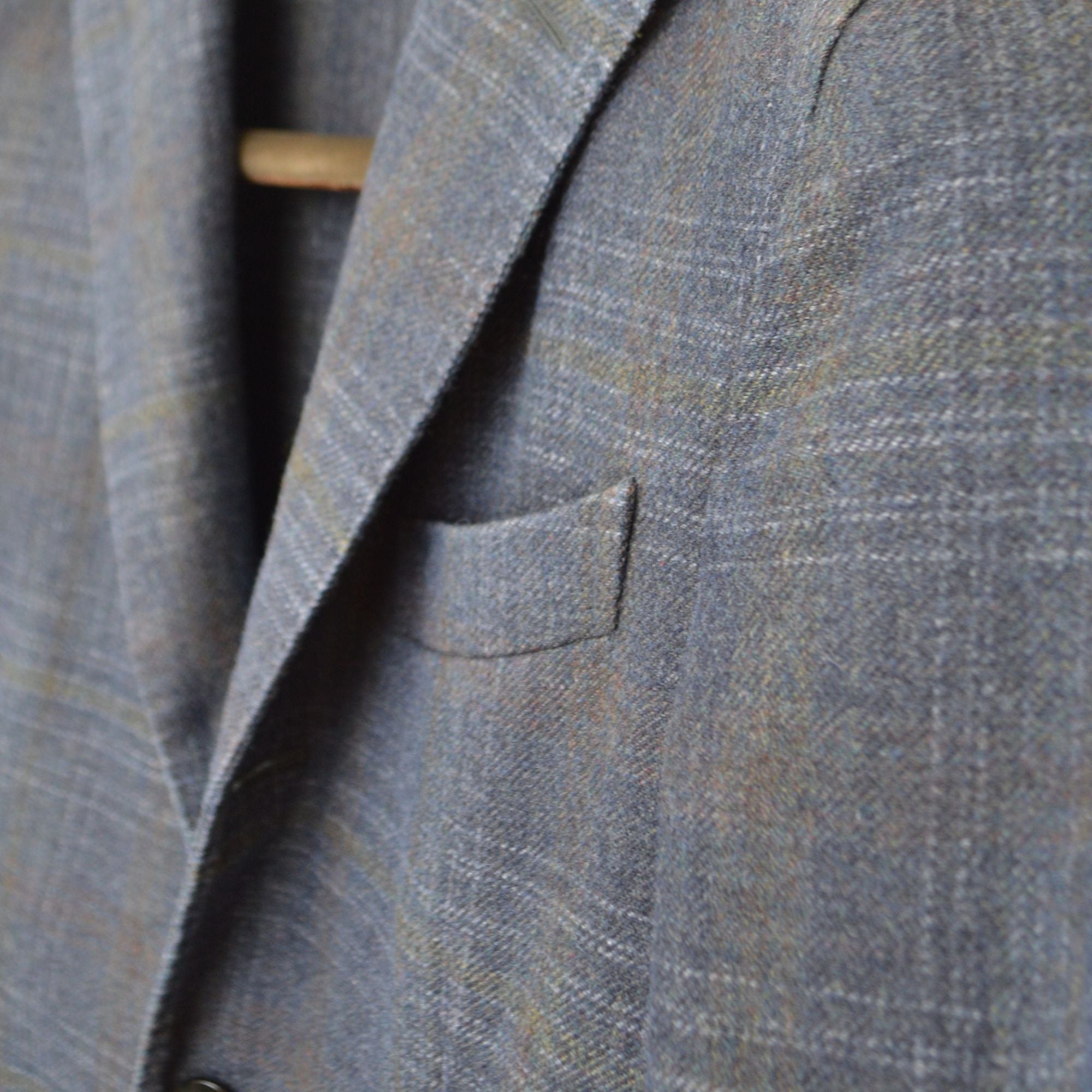 Dark Blue/Green Patterned Blazer made of Wool/Polyester (EU 44)