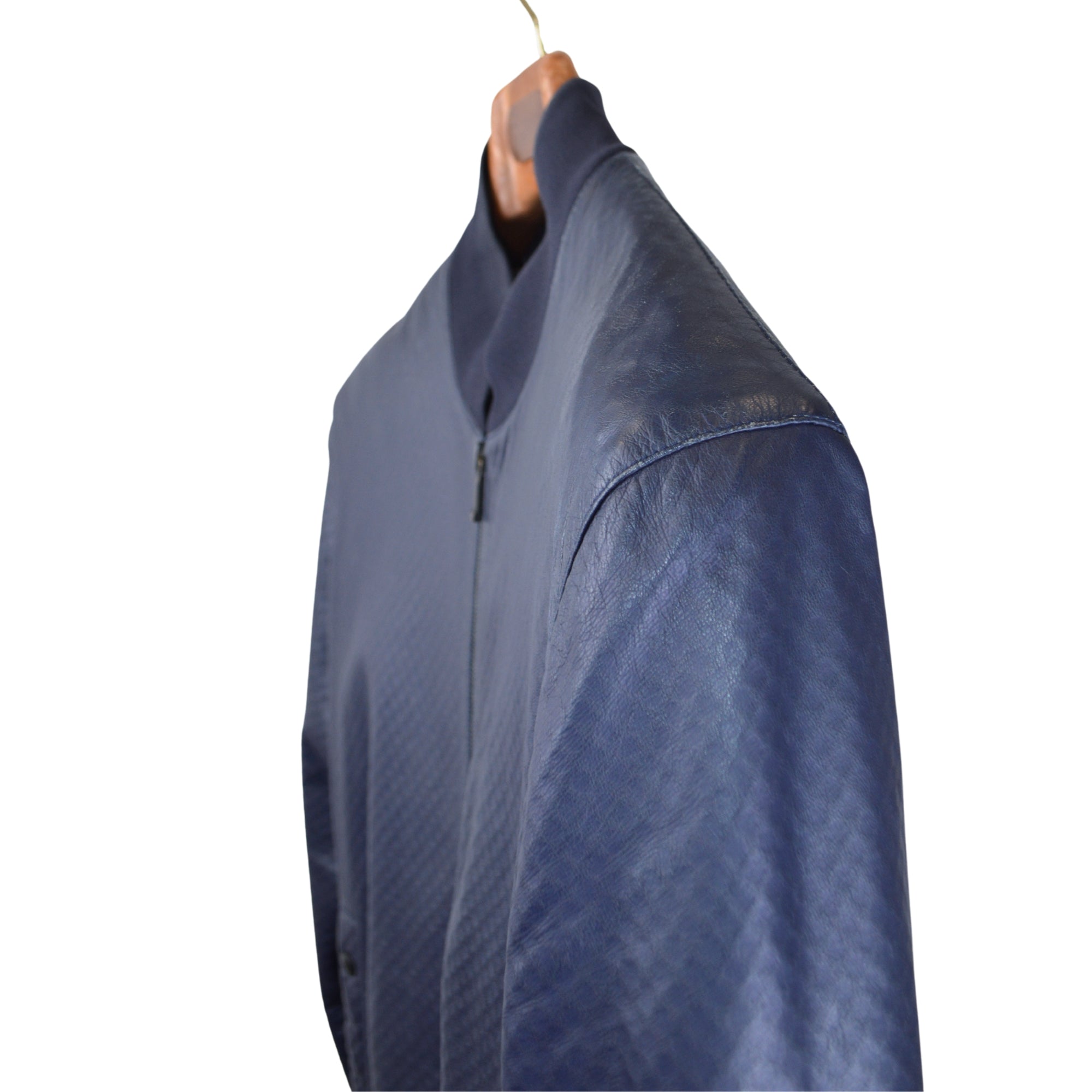Dark Blue Jacket made of Leather (M)
