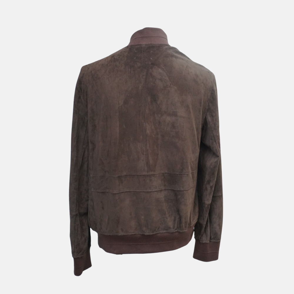 Brown Bomber-Jacket made of Suede (M)
