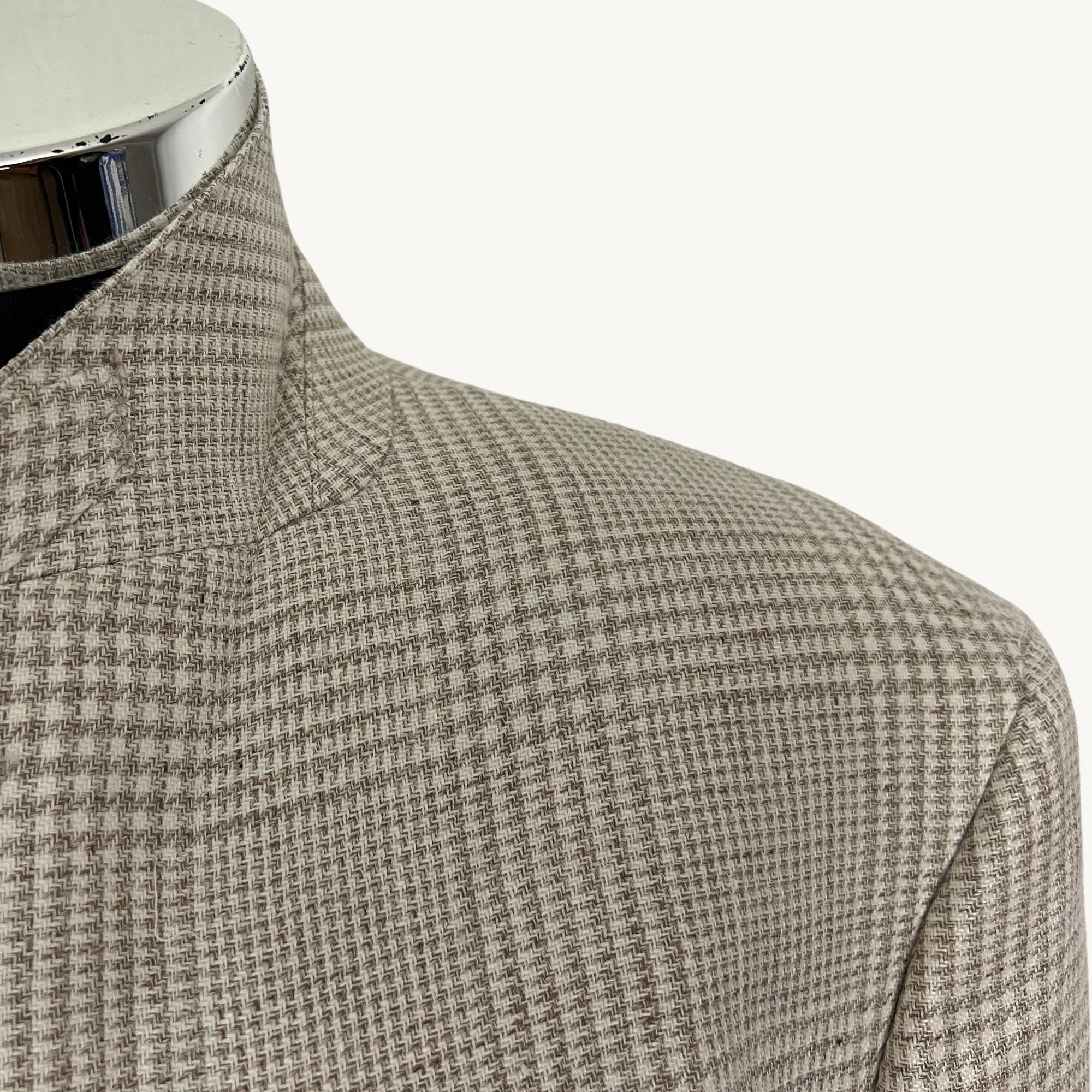 Sand Patterned Blazer made of Linen/Wool/Silk (EU 56)