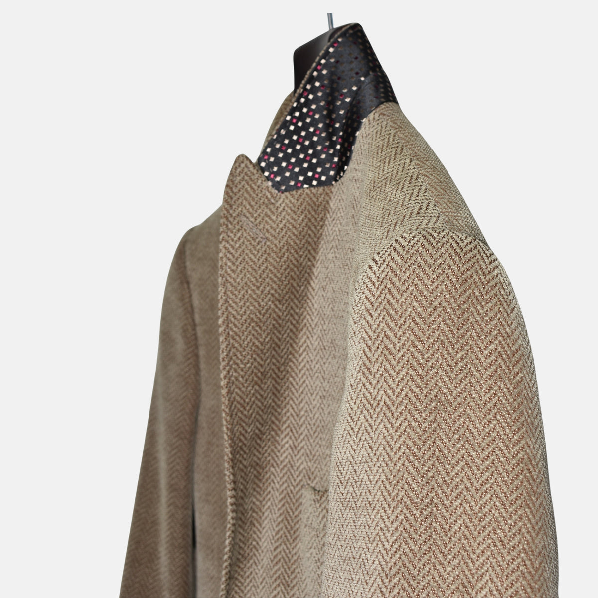 Beige Herringbone Blazer made of Wool/ Cotton ( EU 48)