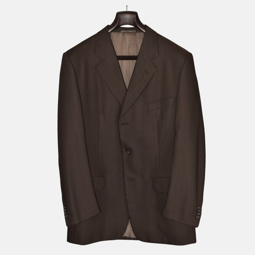 Brown Striped Suit made of Virgin Wool (EU 50)