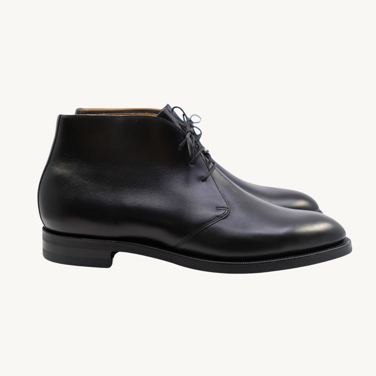 Schwarze Chukka-Boots aus Leder (EU 46,5)