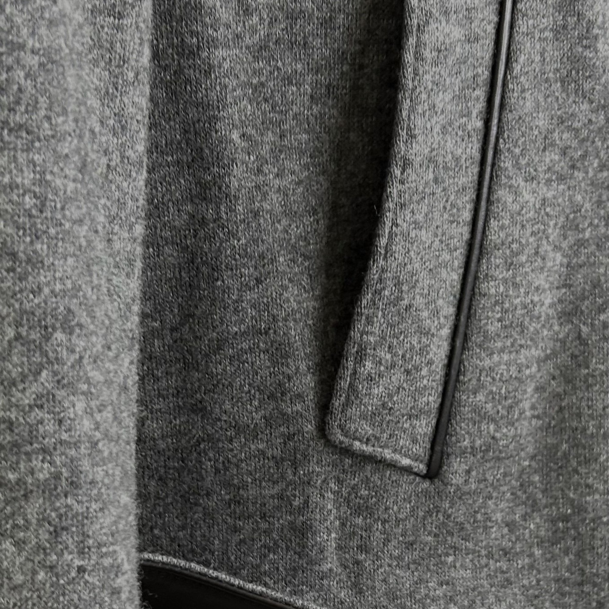 Grey Melange Cashmere Coat (M)