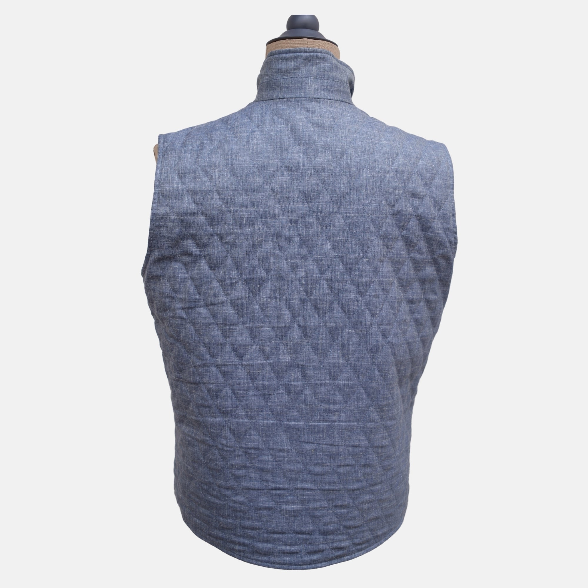 Reversible Vest made of Virgin Wool/Silk/Linen (M)