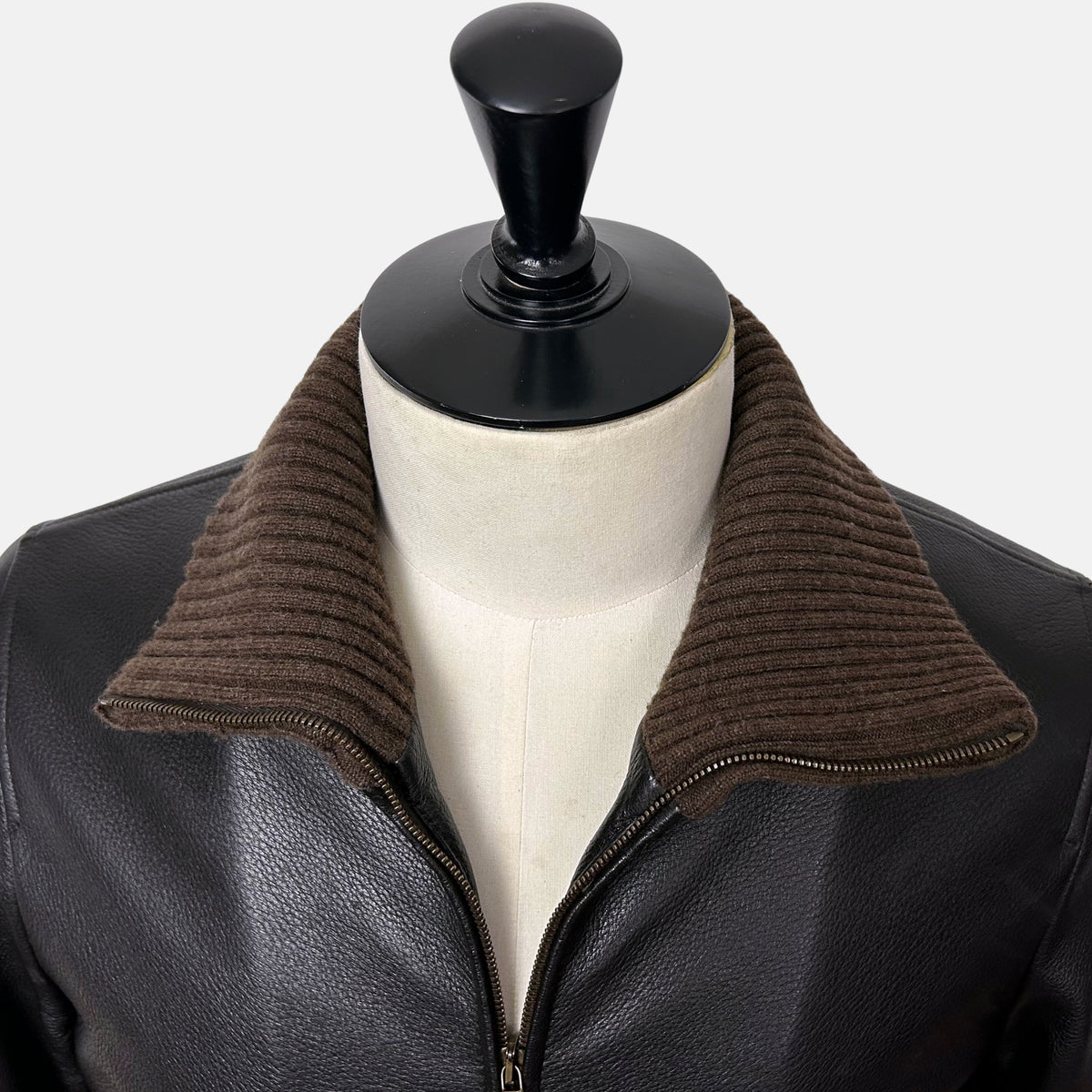 Dark Brown Jacket made of Reindeer Leather (L)