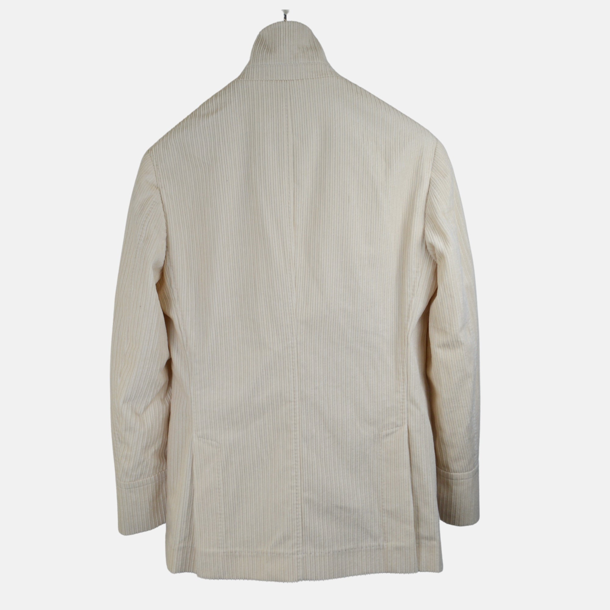 Cream Corduroy Pea Coat made of Cotton (EU 48)