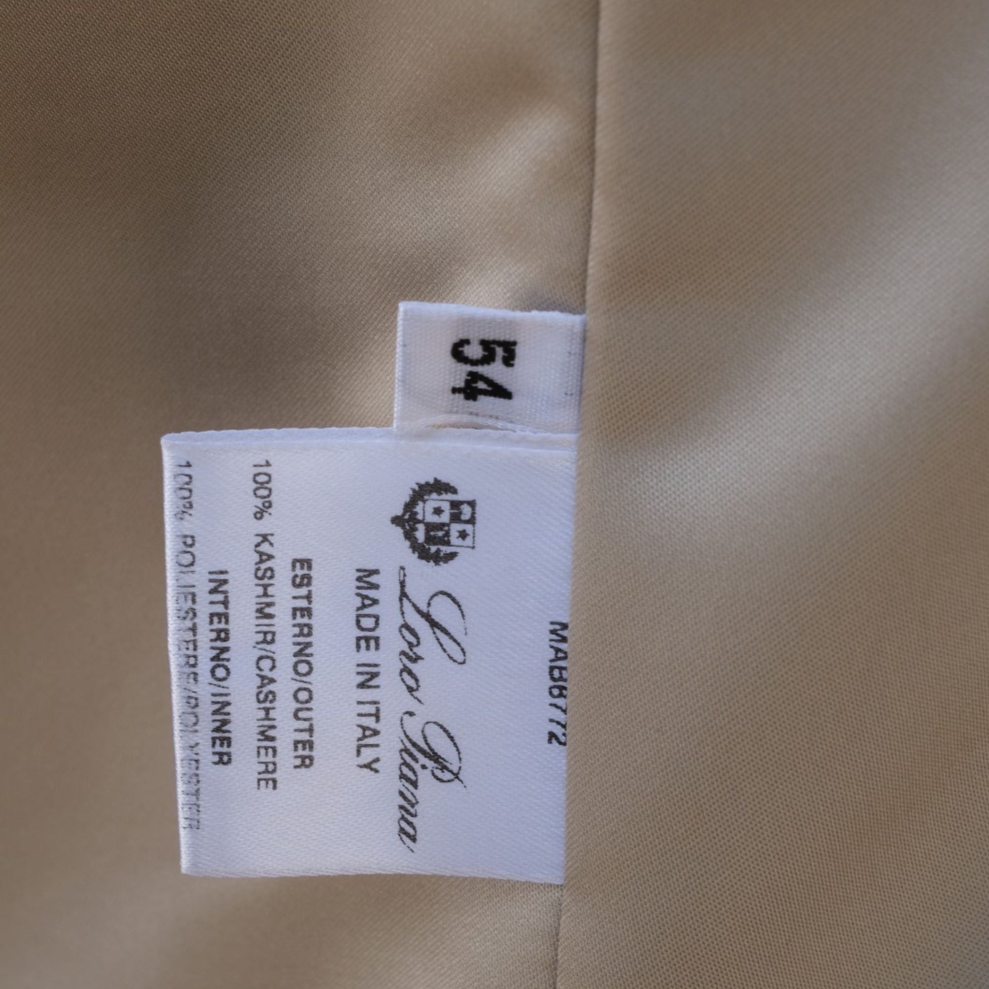 Beige/Grey Coat made of Cashmere (EU 54)