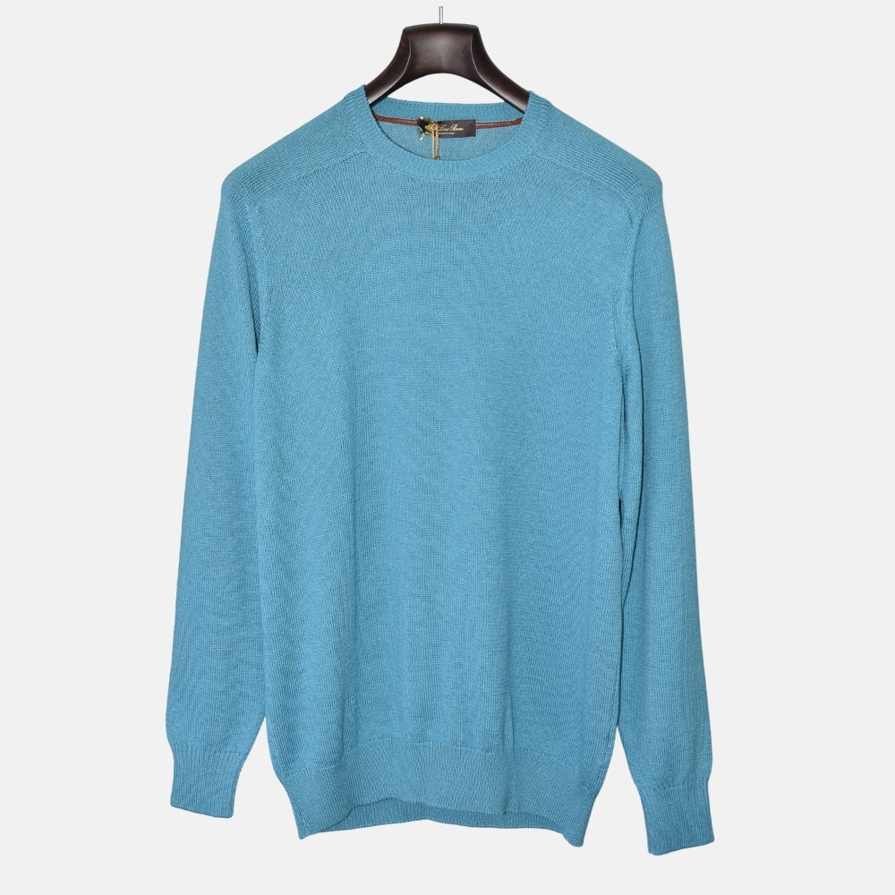 Turqouise Sweater made of Cotton/Silk (XL)