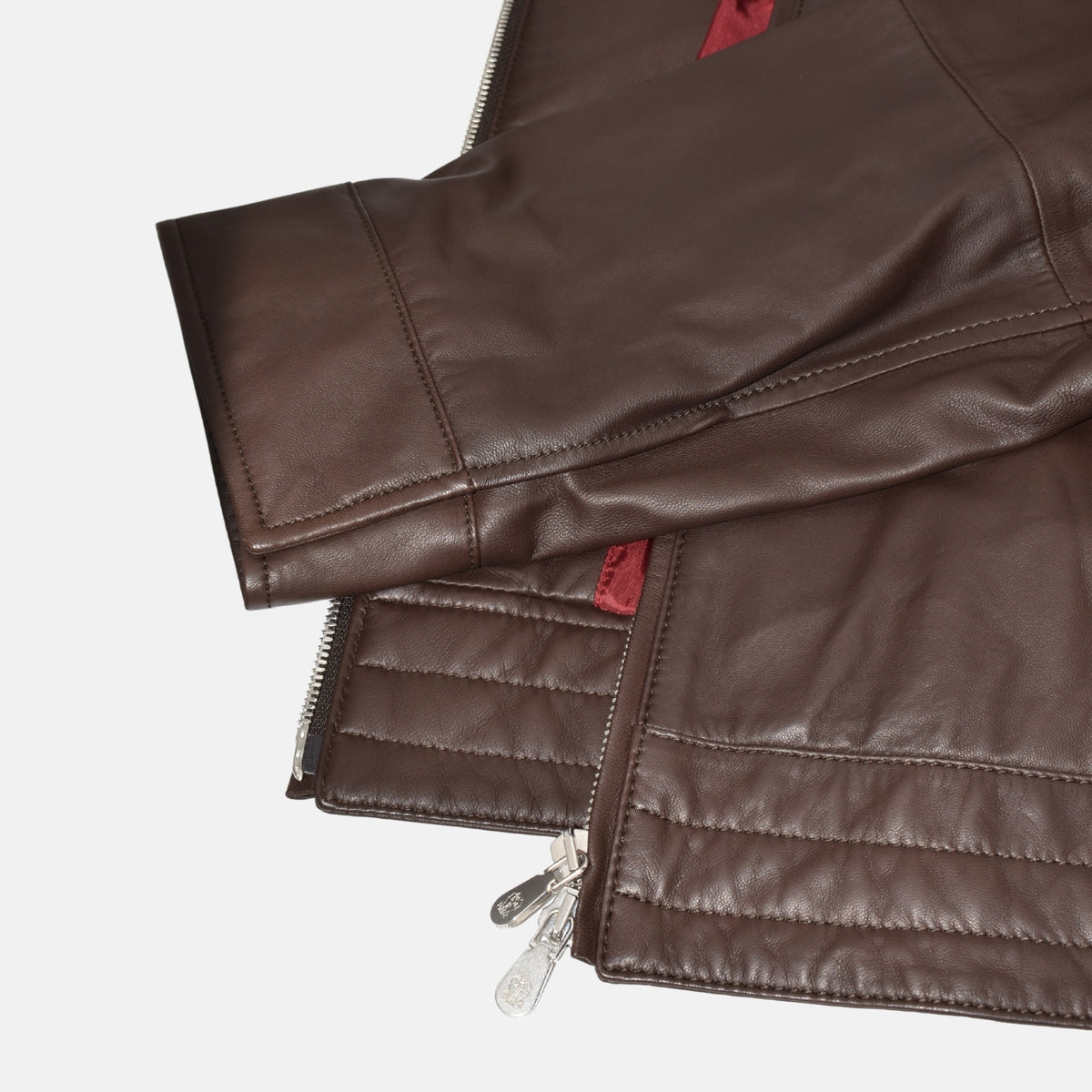 Braune Lederjacke (XL)
