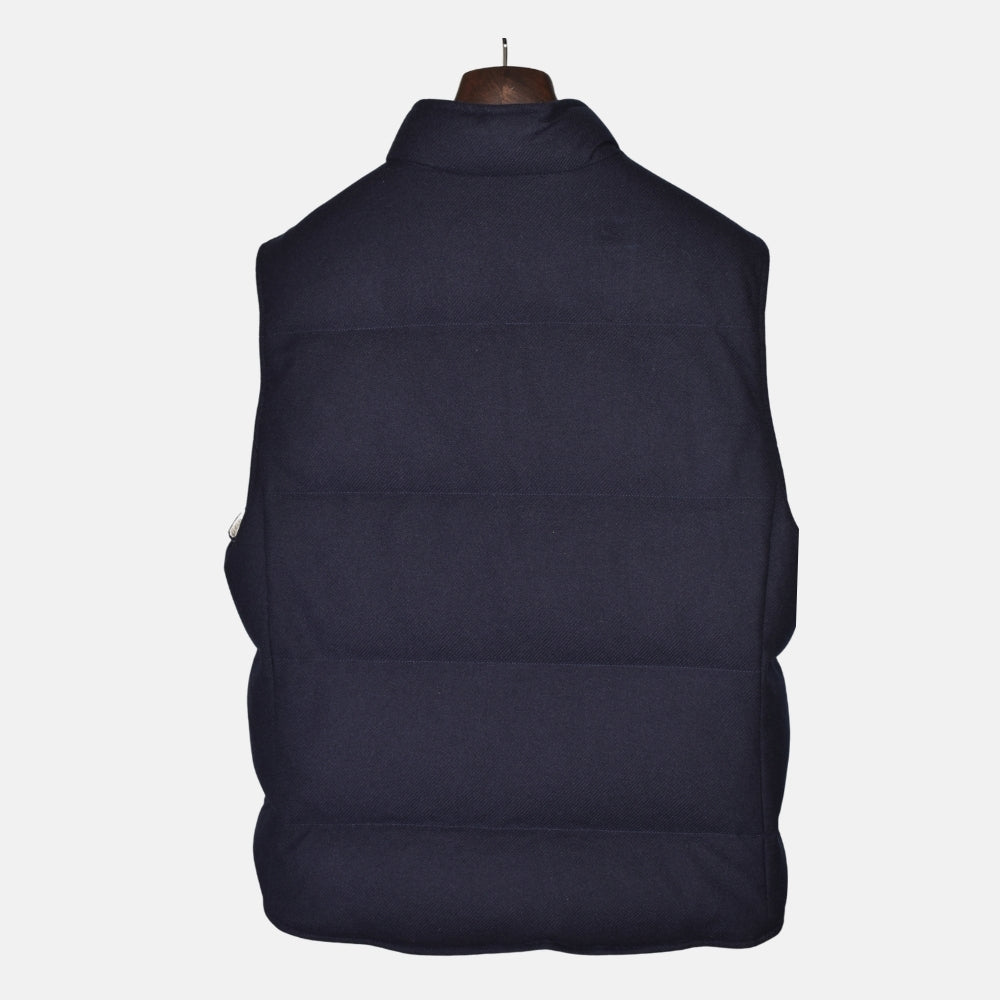 Navy Wool Cashmere Vest