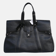 Black Weekender made of Leather