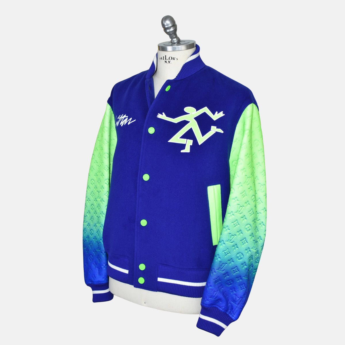 Blue/Green Gradient Bomber Jacket (EU 50)