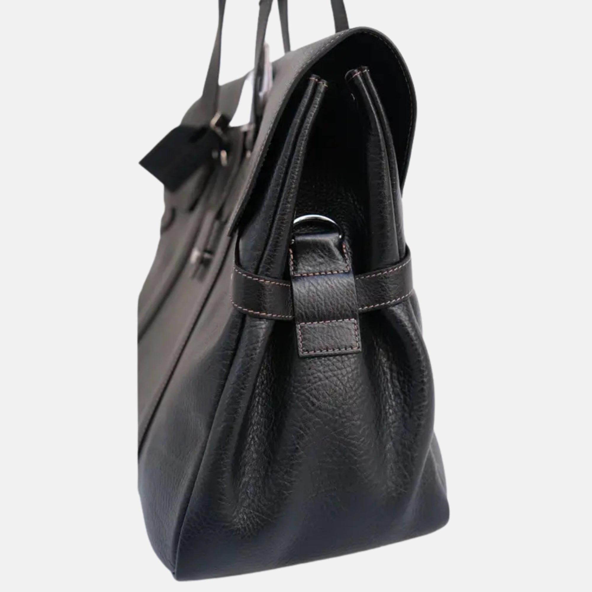 Black Weekender made of Leather