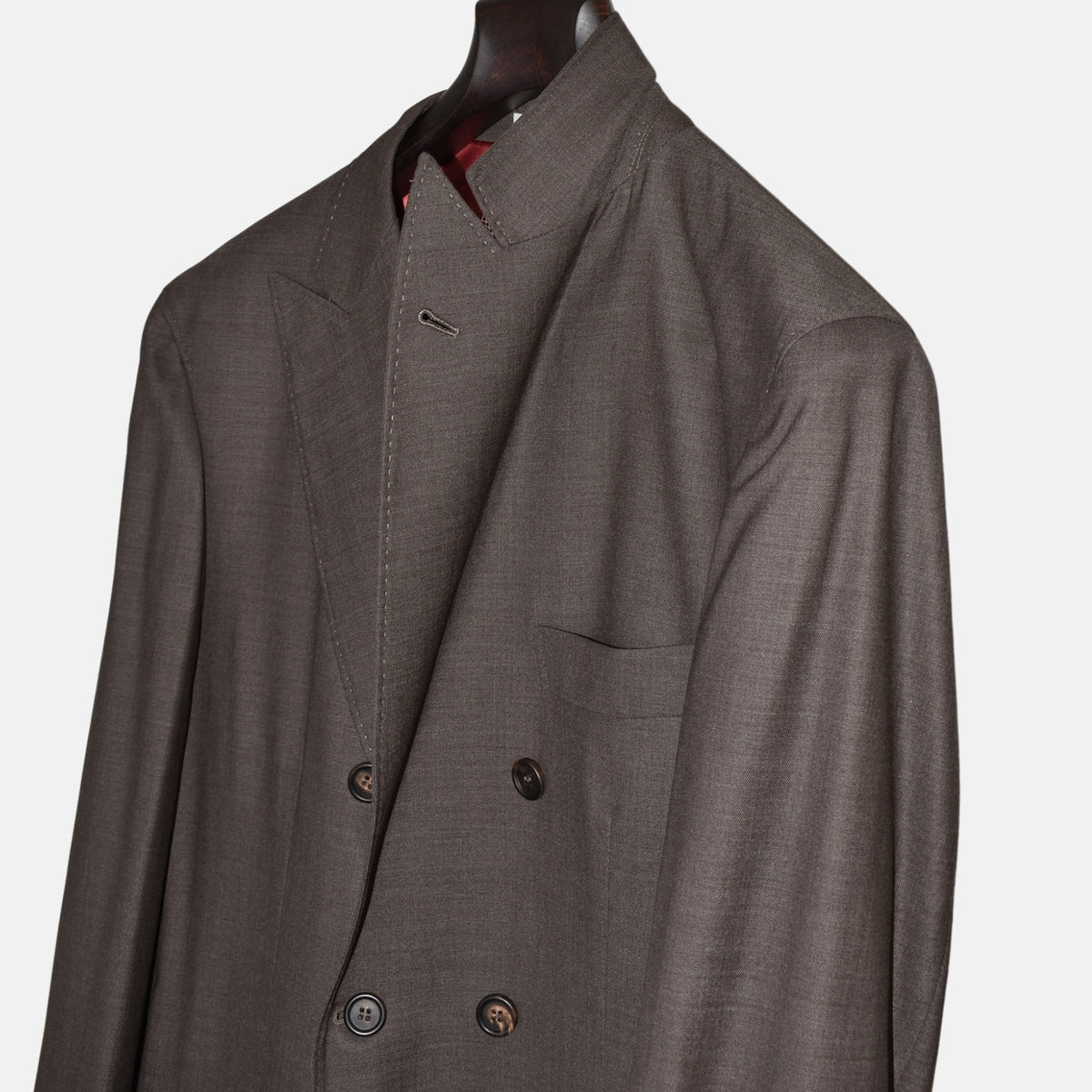 Brown Double Breasted Blazer made of Wool (EU 50)