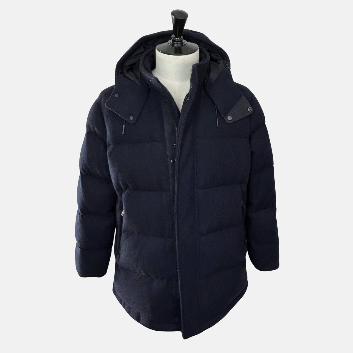 Navy Down Jacket made of Cashmere (EU 48)