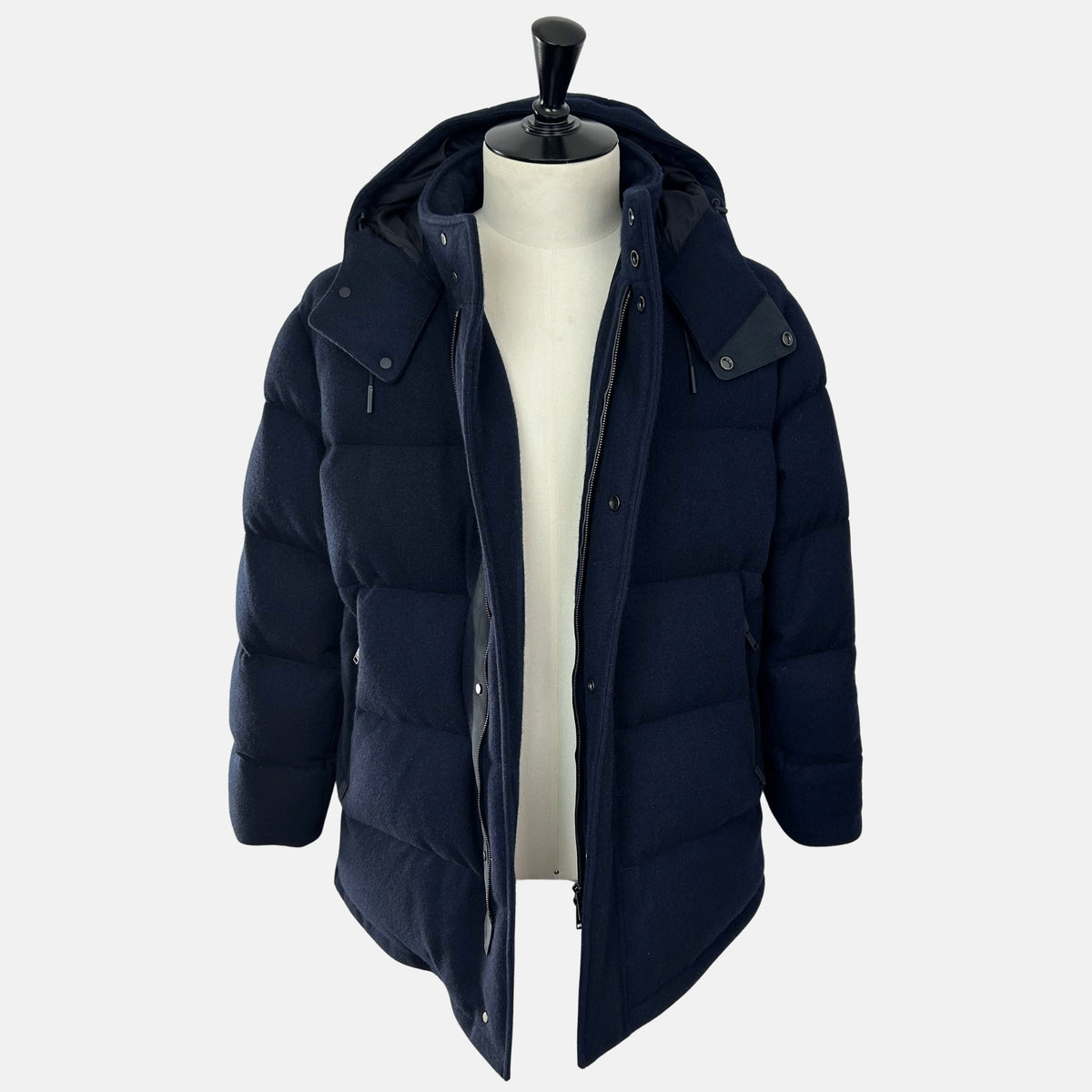 Navy Down Jacket made of Cashmere (EU 48)