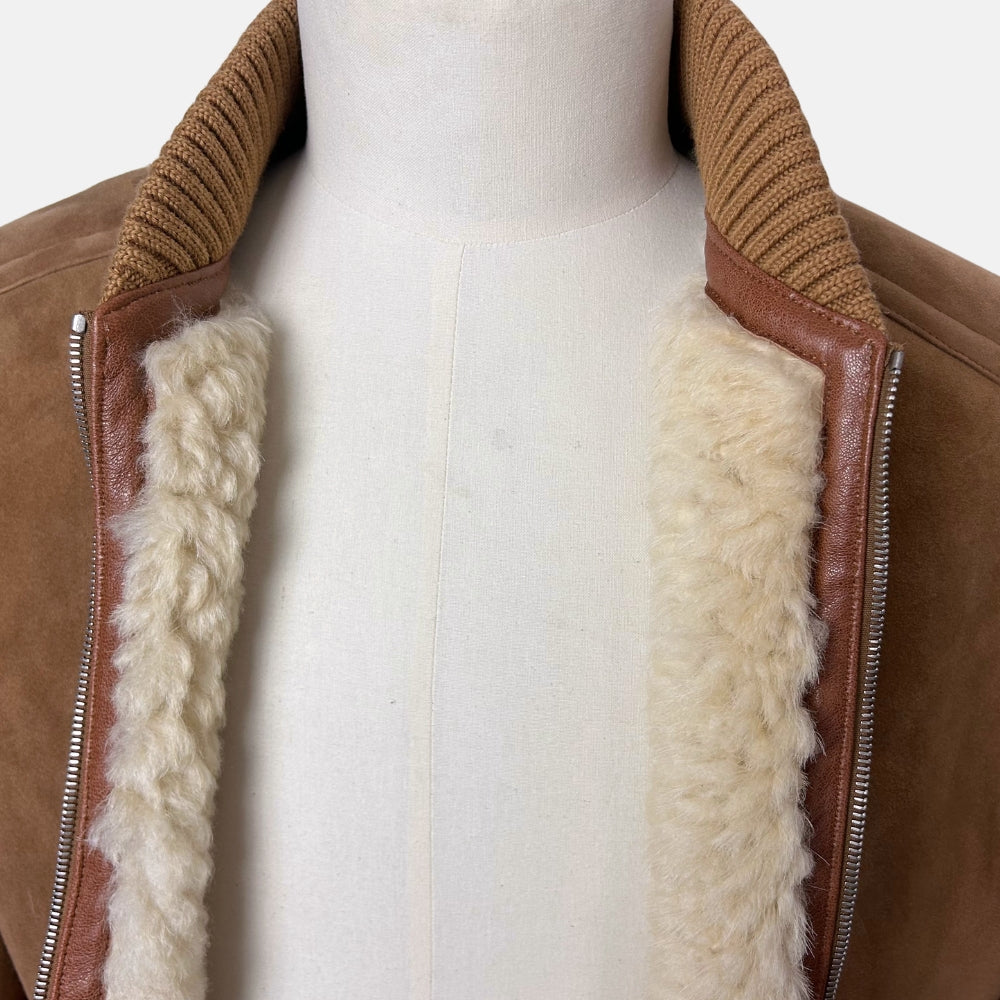 Brown Jacket made of Lamb Shearling (EU 50)